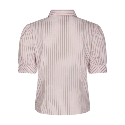 Neo Noir Frannie Structure Stripe Shirt - Light Pink