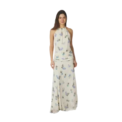 Online Neo Noir Gabina Faded Flower Dress - Light Blue Floral