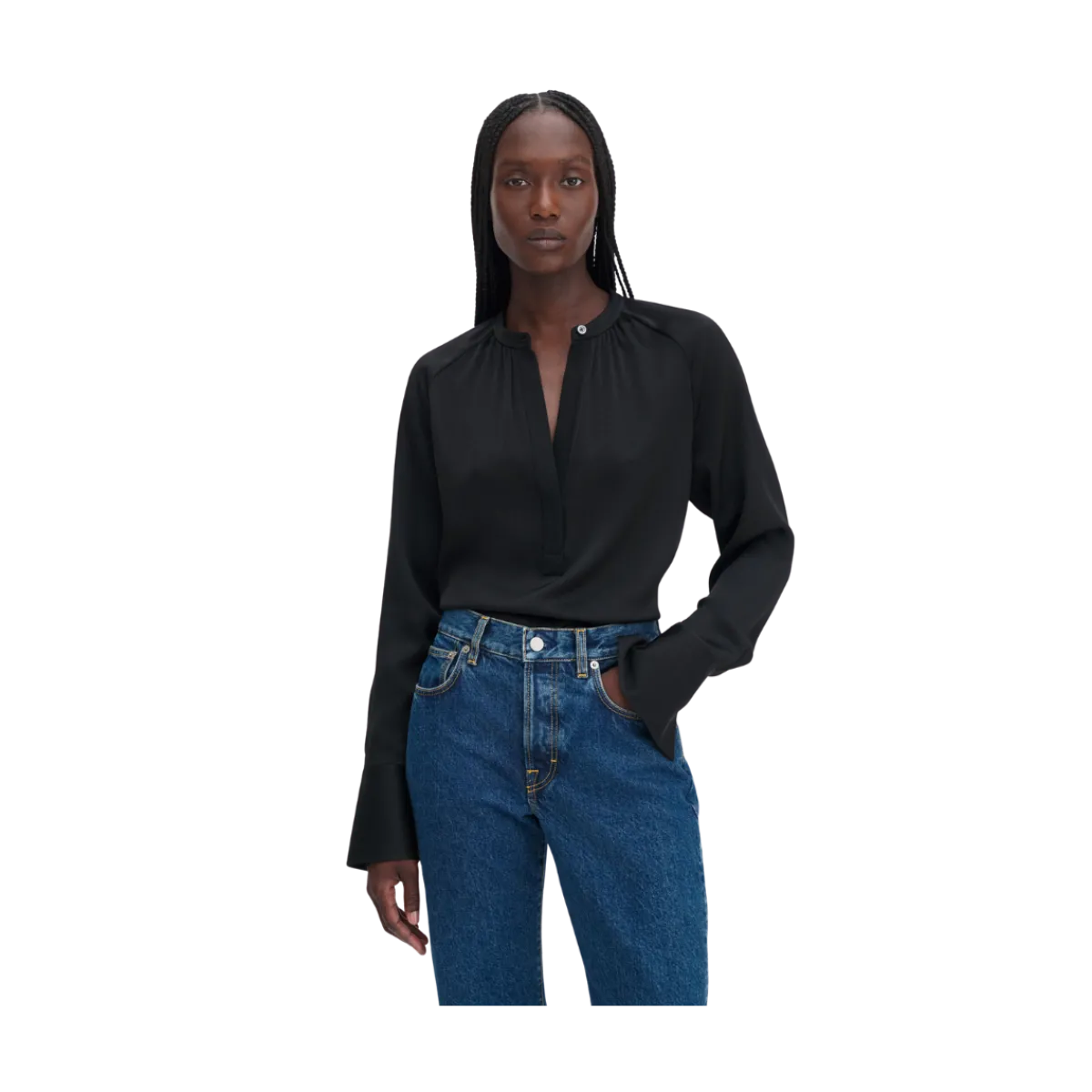 Hot Filippa K Gathered Raglan Blouse - Black