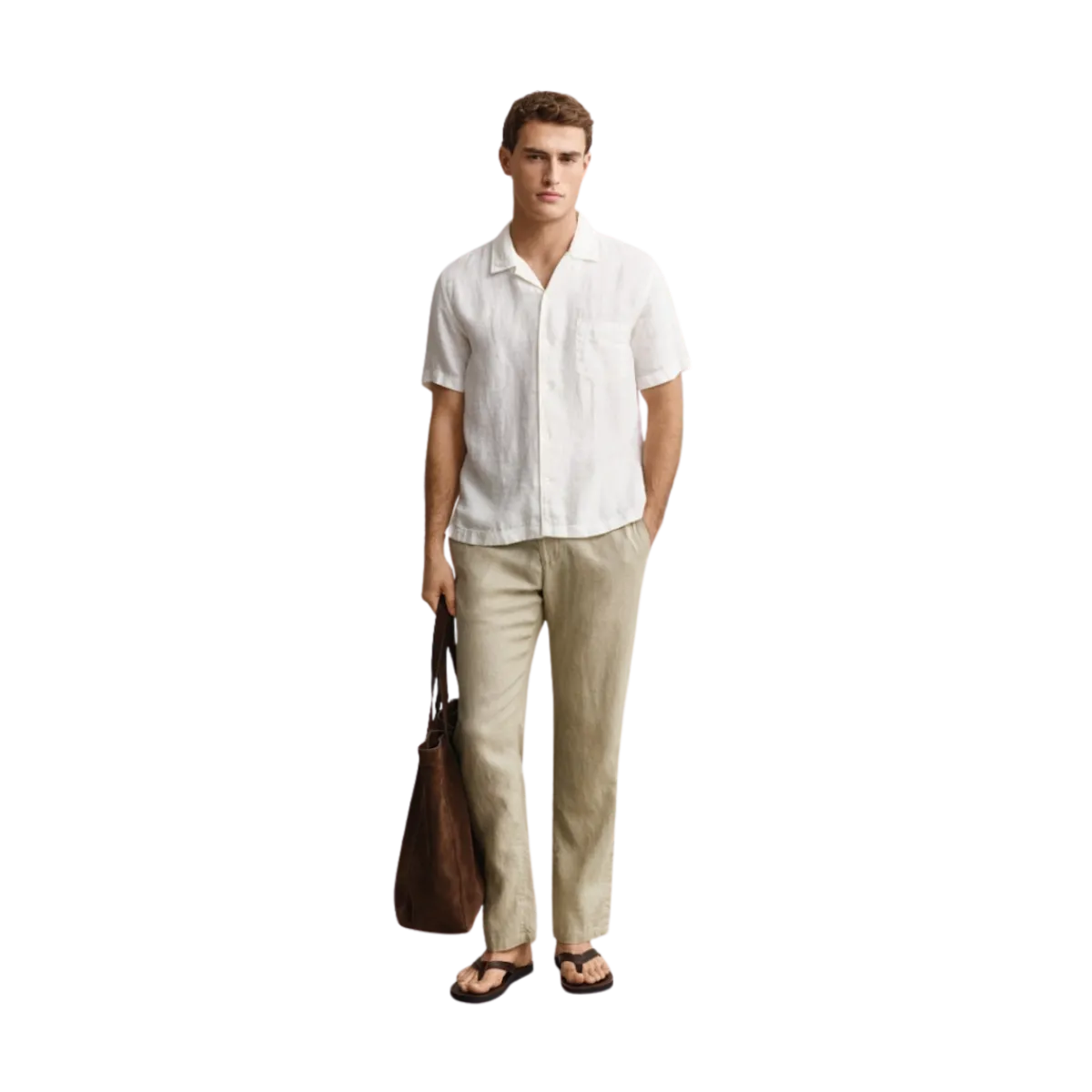 Outlet Gant Gnt Dyed inen Cap Shirt - White