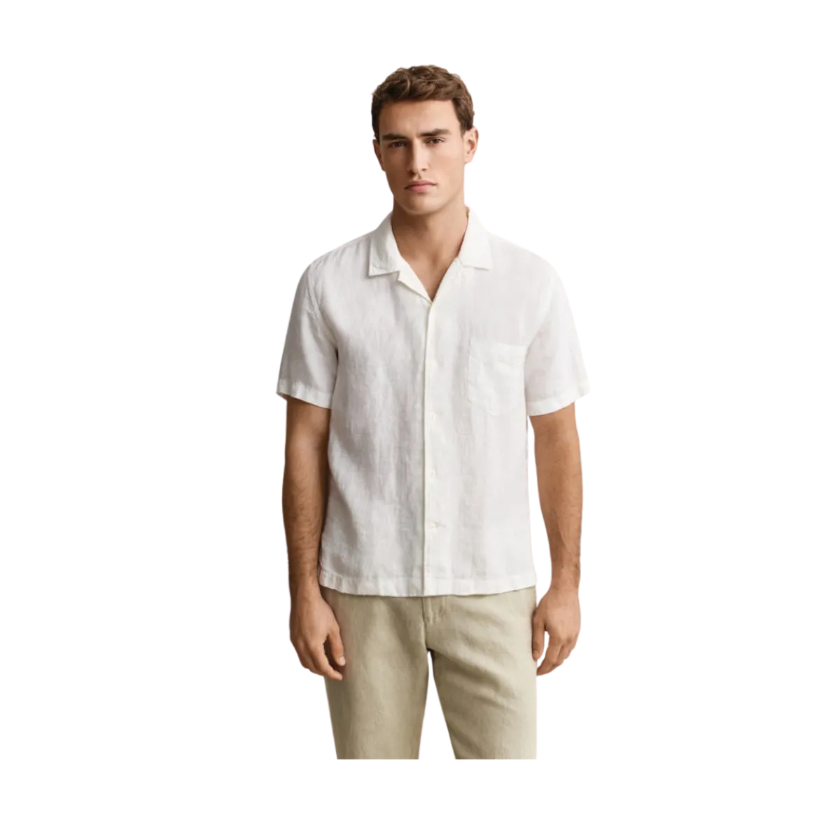 Outlet Gant Gnt Dyed inen Cap Shirt - White
