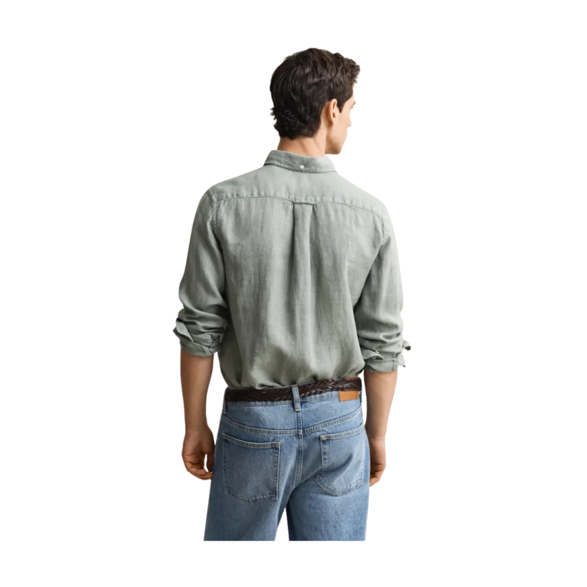 Outlet Gant Gnt Dyed Linen Shirt - Ceraic Grey