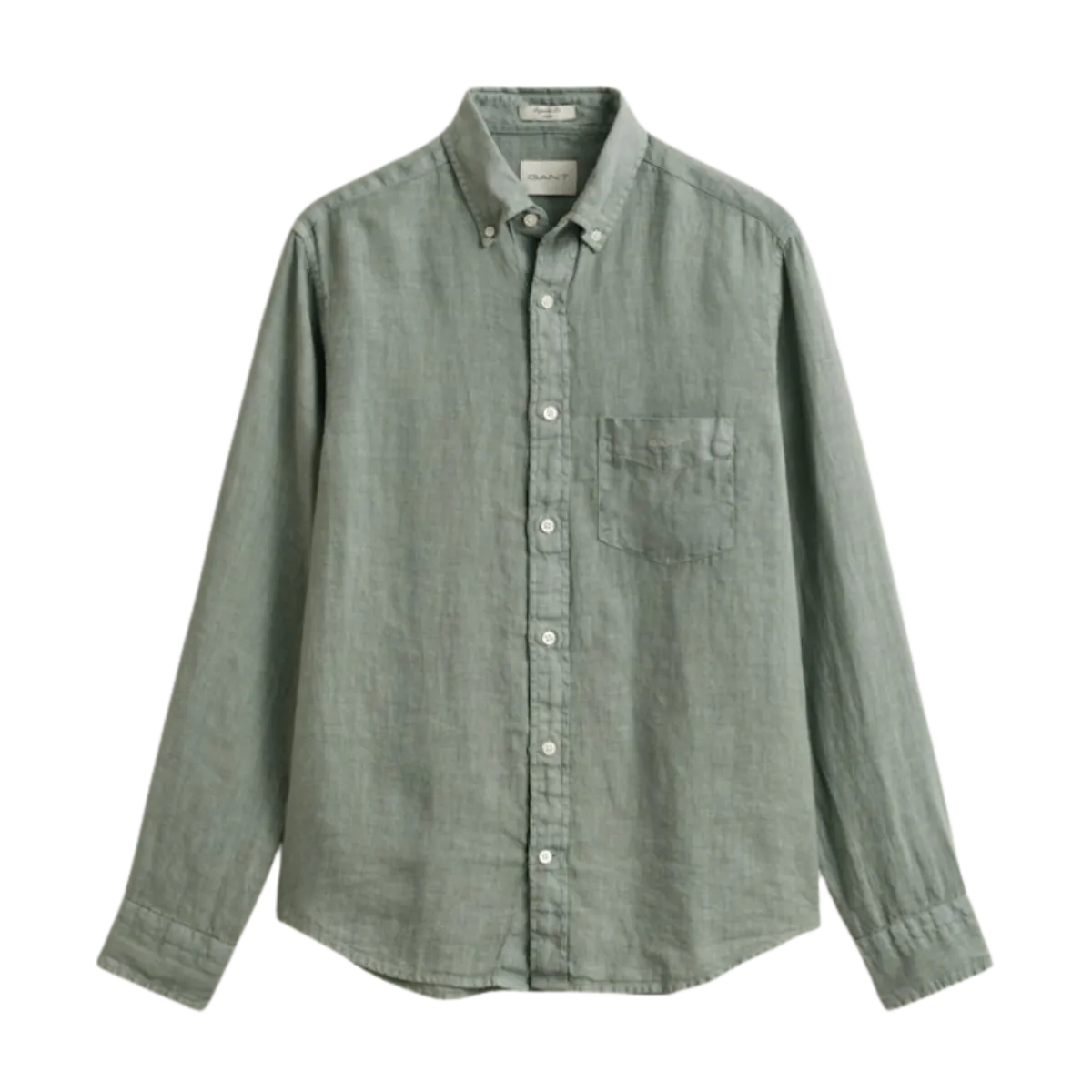 Outlet Gant Gnt Dyed Linen Shirt - Ceraic Grey