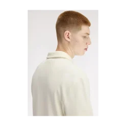 Fred Perry Haf Zip Coared Sweatshirt - Ecru