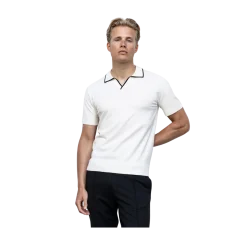 Online Brand Island Harrison Polo Knit - Off White