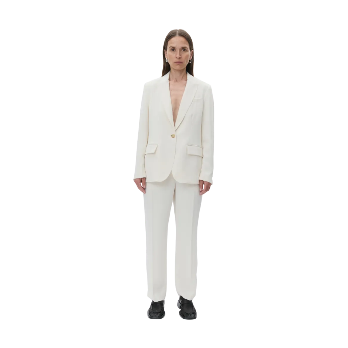 Discount Day Birger et Mikkelsen Hector Classic Gabardine Blazer - Ivory Shade