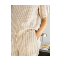 Clearance Neo Noir Heifa Linen Stripe Pants - Sand