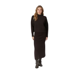 Hot Neo Noir Hynne Knit Skirt - 676 Dark brown