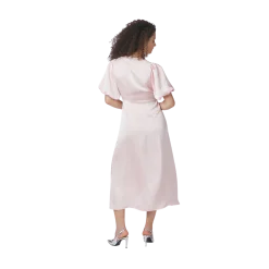 New Neo Noir Illana Heavy Sateen Dress - Light Pink