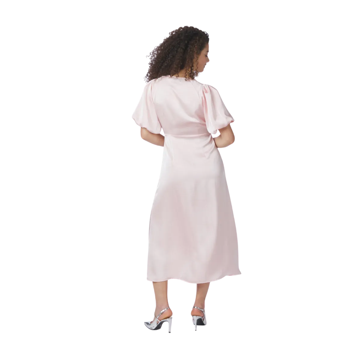 New Neo Noir Illana Heavy Sateen Dress - Light Pink