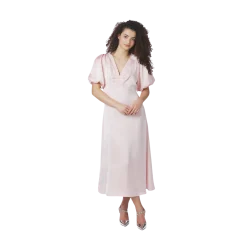 New Neo Noir Illana Heavy Sateen Dress - Light Pink