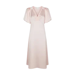 New Neo Noir Illana Heavy Sateen Dress - Light Pink