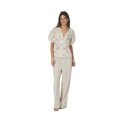 Clearance Neo Noir Irina Flower Blouse - Off White