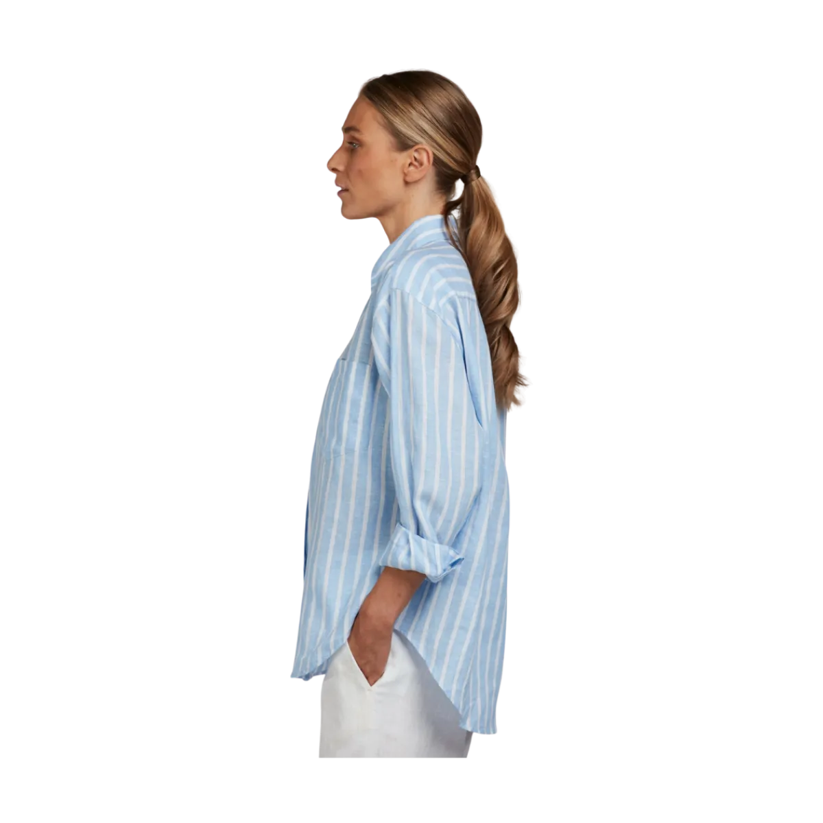 Outlet Stenströms Jackie Shirt - Blue Stripe