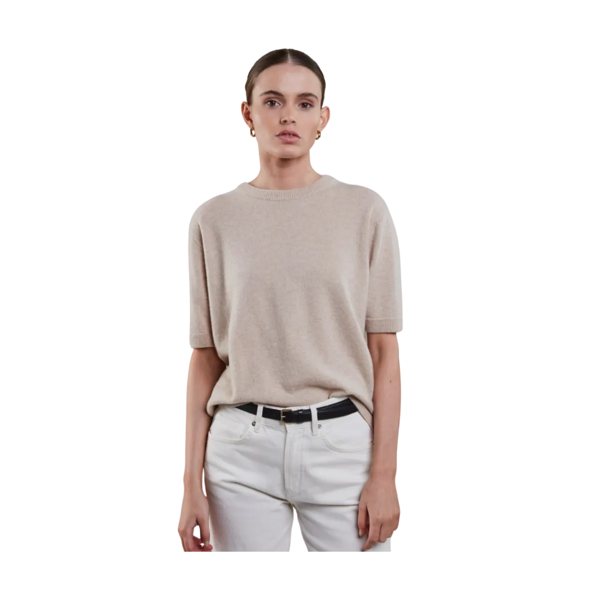 Best Stenströms Janet Short Sleeve Knit - Beige