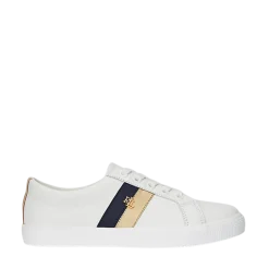Discount Lauren Janson Sneakers Low Top Lace - Snow White/Mdrn Gold/Rfnd Nvy