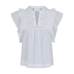 Neo Noir Jayla S Voile Top - White