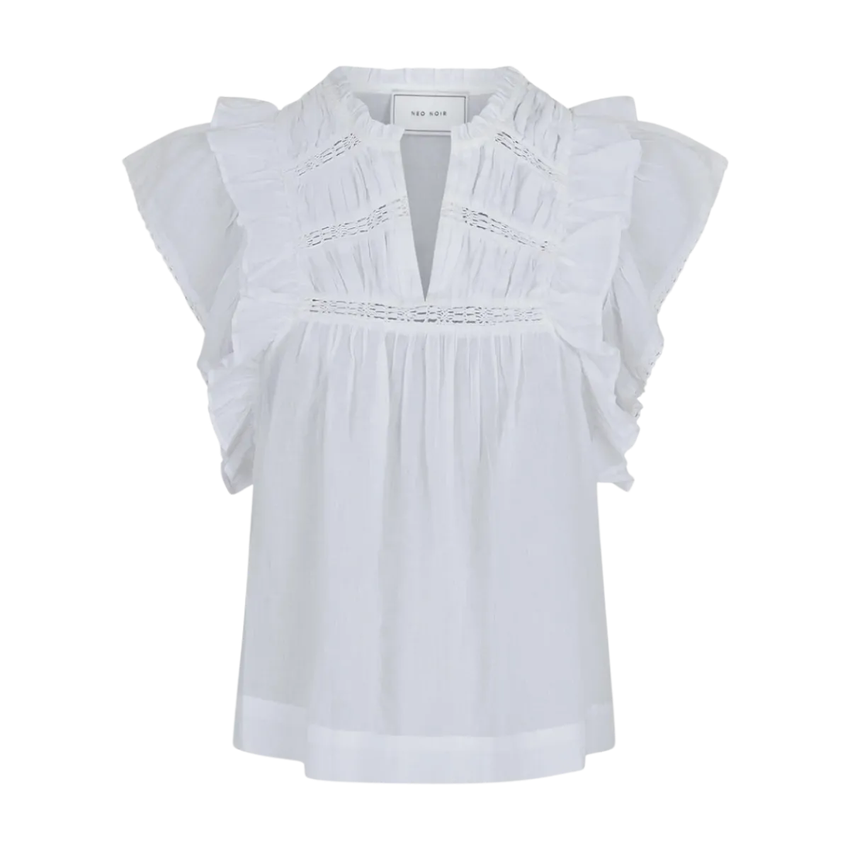 Neo Noir Jayla S Voile Top - White