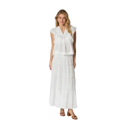 Neo Noir Jayla S Voile Top - White