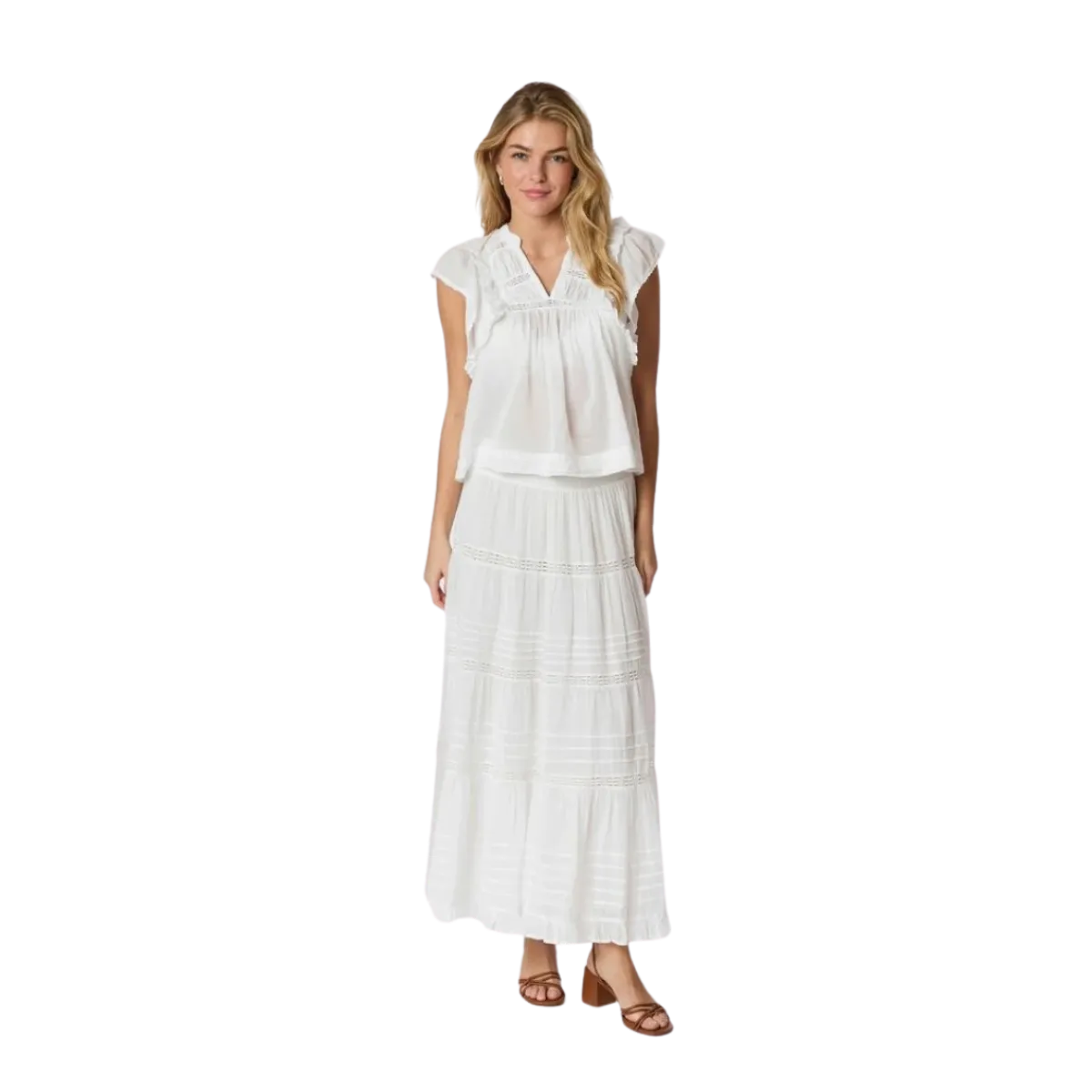 Neo Noir Jayla S Voile Top - White