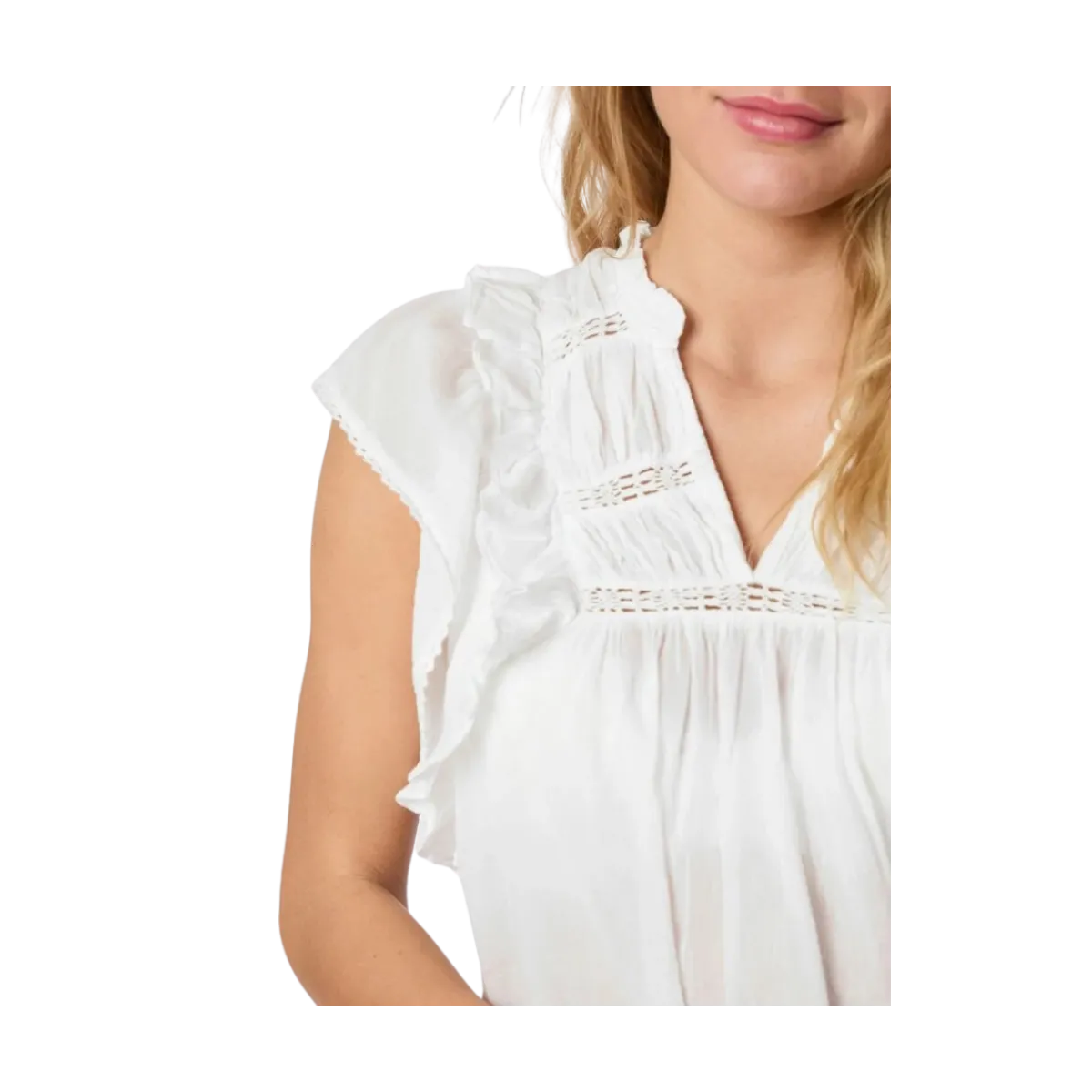 Neo Noir Jayla S Voile Top - White