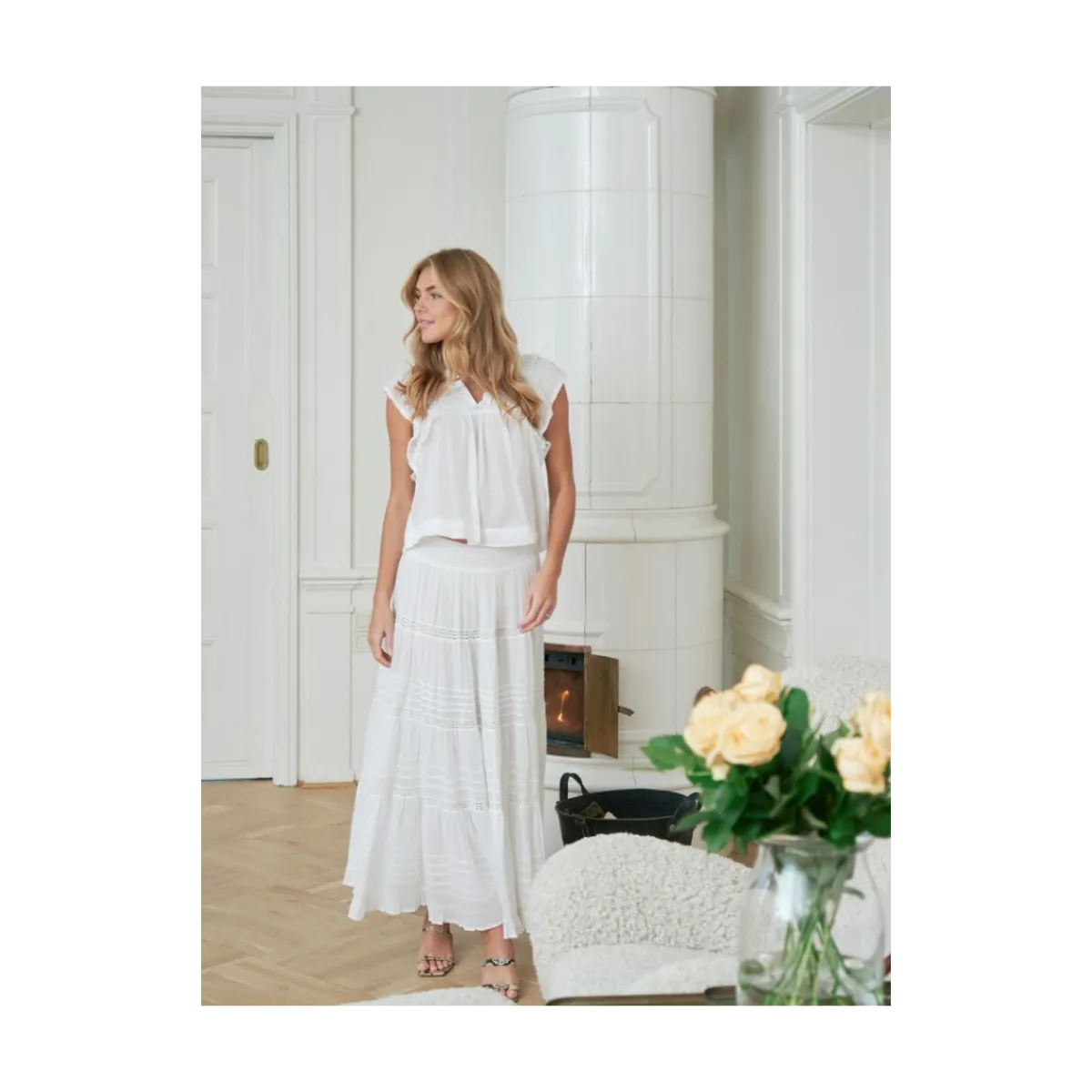 Neo Noir Jayla S Voile Top - White