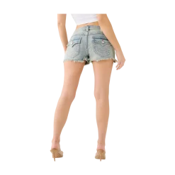 Discount True Religion Joey Low Rise Cut Off - Light Wash Tint