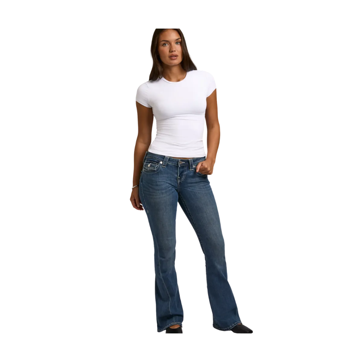 Online True Religion Joey Low Rise Flare Flap - IOFM Arabella