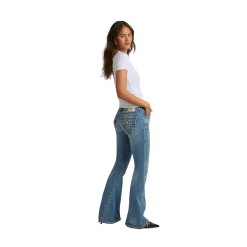 Best True Religion Joey Low Rise Flare Sup T Flap - JKNM Ridge Mist