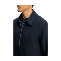 Hot J.Lindeberg Juiu Drape inen Overhirt - J Navy