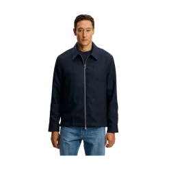 Hot J.Lindeberg Juiu Drape inen Overhirt - J Navy