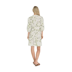 Discount A View Kate Dress - Forest Green/White