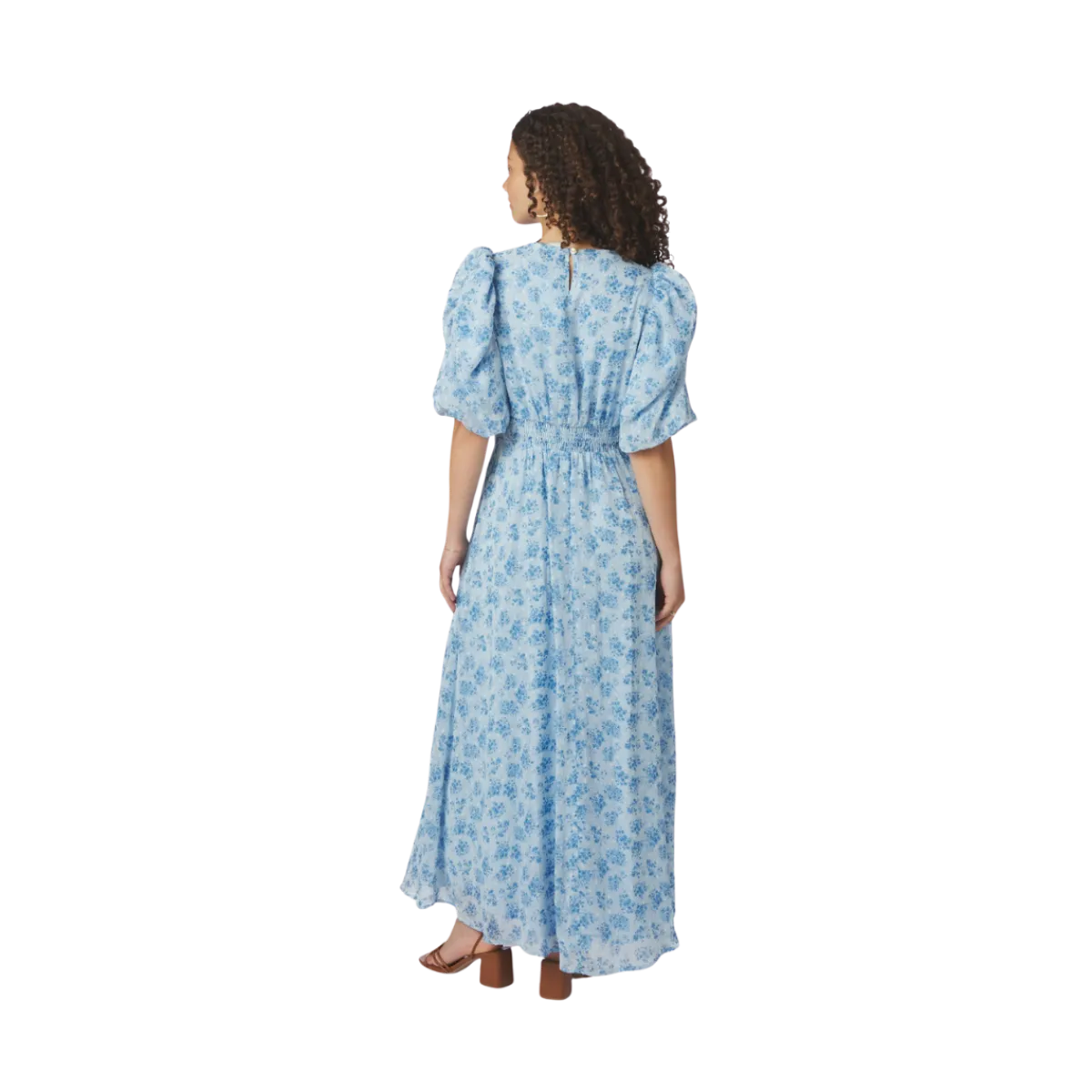 Clearance Neo Noir Kikka Chiffon Flower Dress - Light Blue