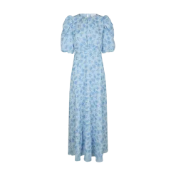 Clearance Neo Noir Kikka Chiffon Flower Dress - Light Blue