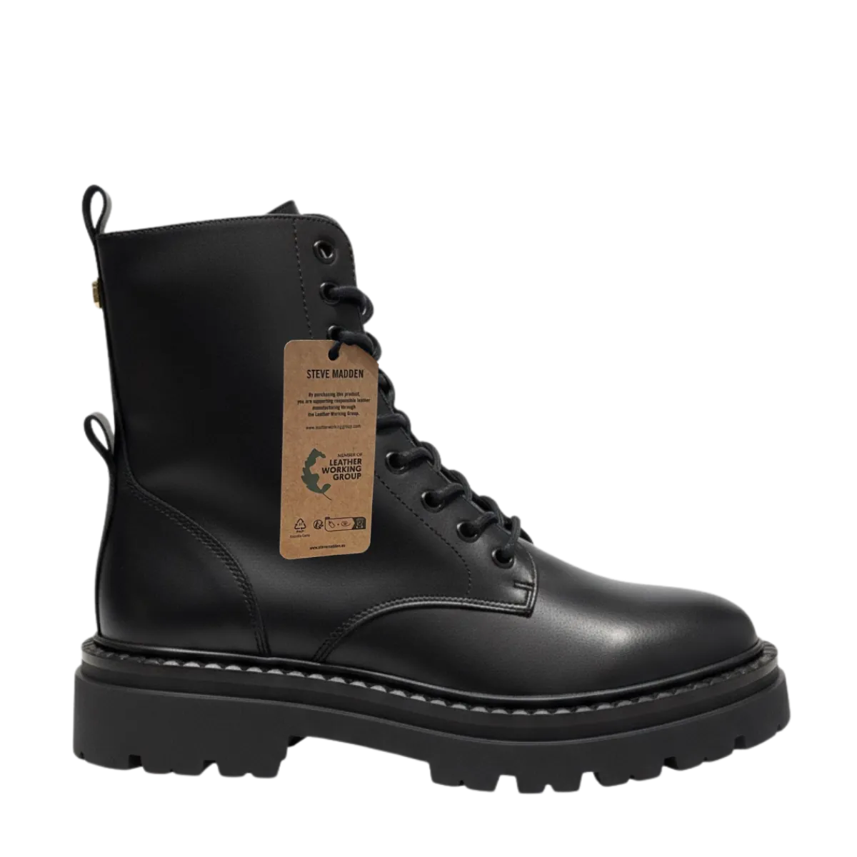 Online Steve Madden Klimb-Fl - Black leather