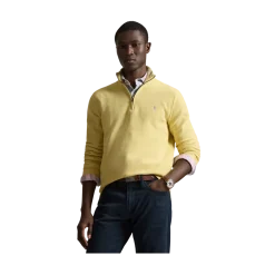 Hot Polo Ralph Lauren Knit Cotton Quarter-Zip weater - oft Yellow