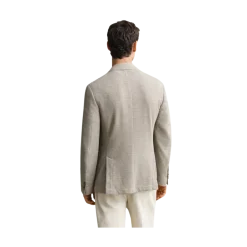 Outlet Gant Knit Jersey Blazer - Oat Beige