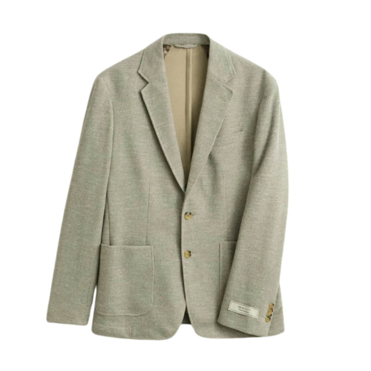 Outlet Gant Knit Jersey Blazer - Oat Beige