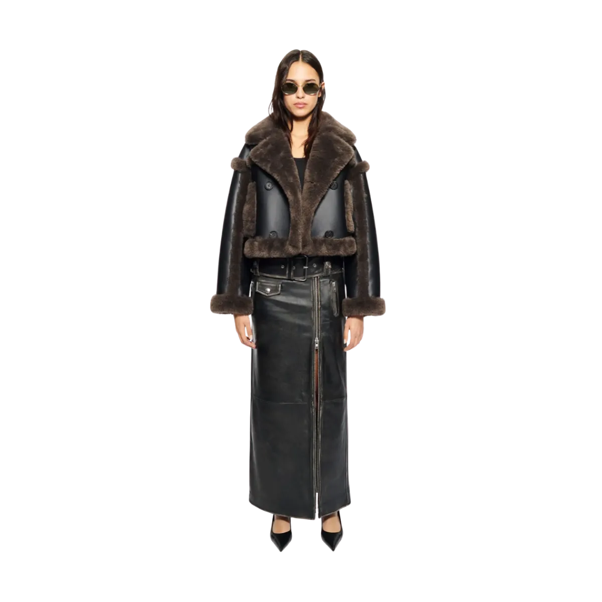Online Stand Studios Kristy Jacket - Black/Dark Brown