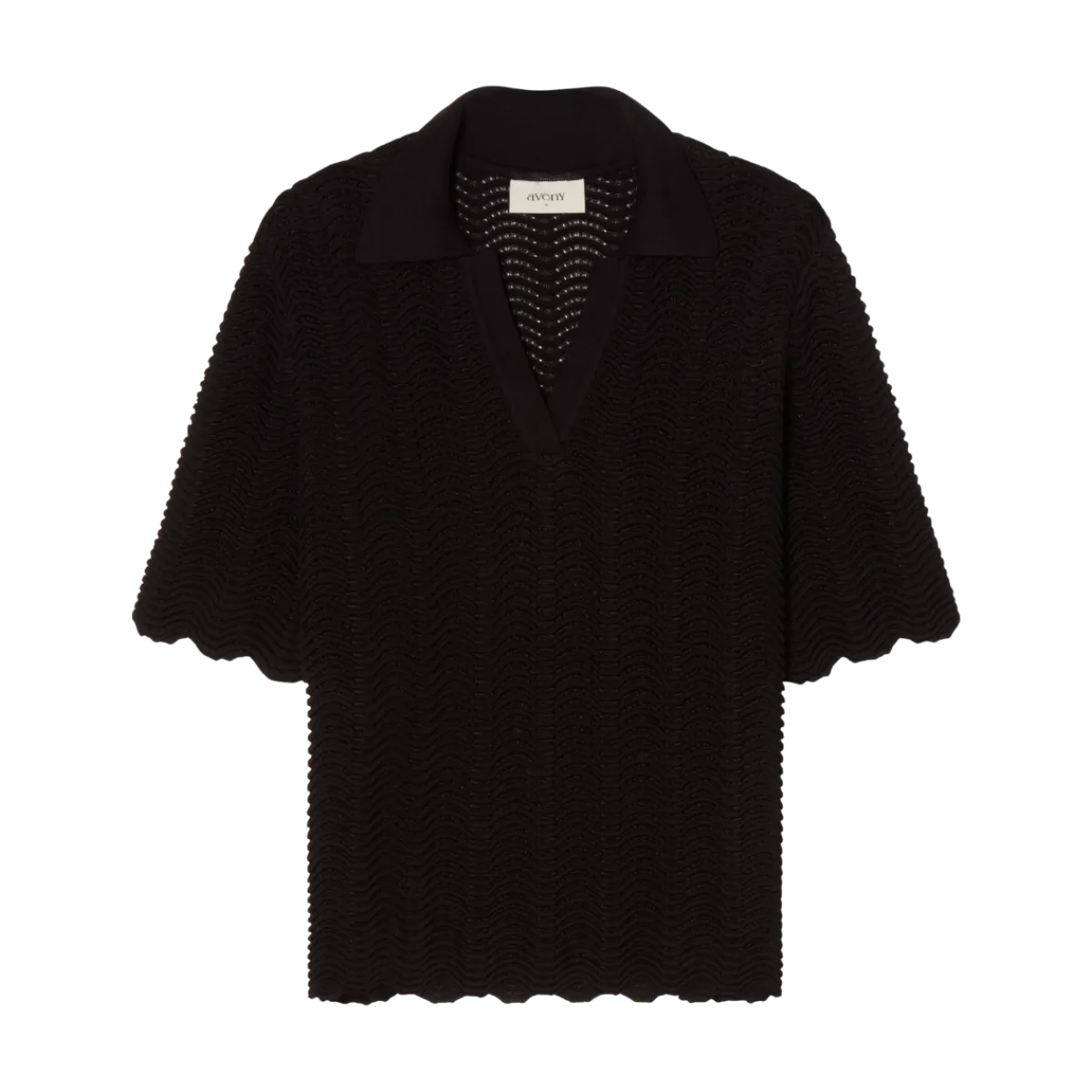 Best Aveny Lara Knit Top - Black On Black