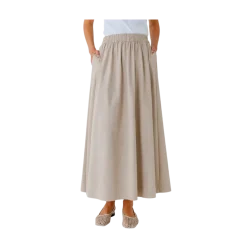 Online Norr Lesta Maxi Skirt - Beige