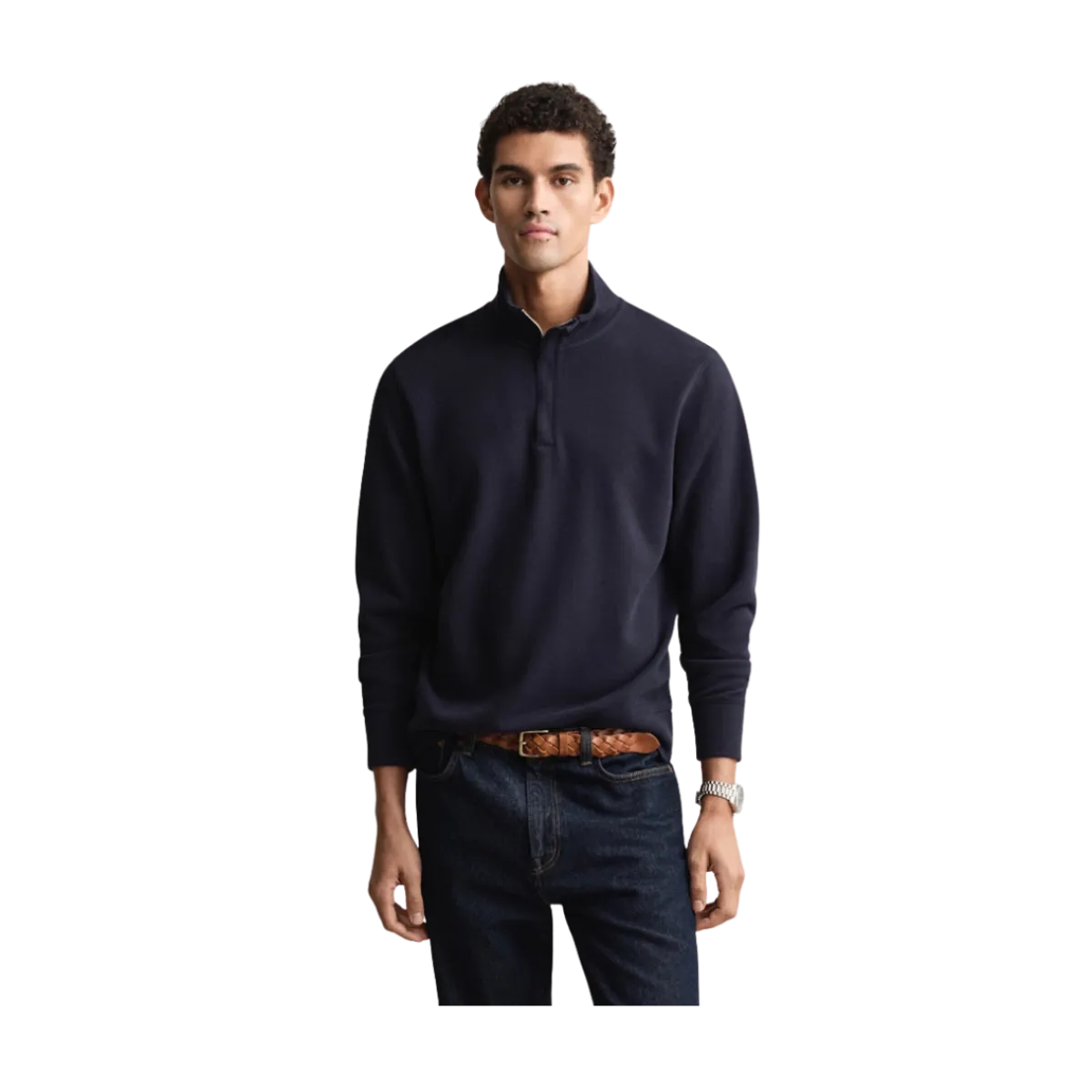 New Gant ight acker Haf Zip - Evening Bue