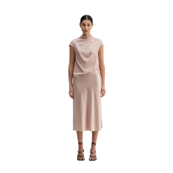 Clearance Ahlvar ia Sik Top - Dusty Pink