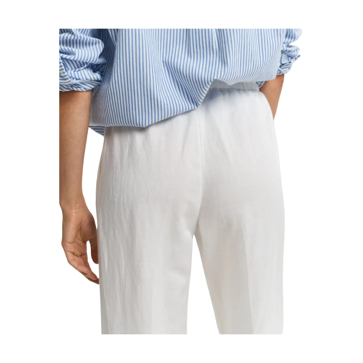 Best Gant Linen Blend Pull On Pants - Eggshell