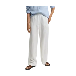Best Gant Linen Blend Pull On Pants - Eggshell