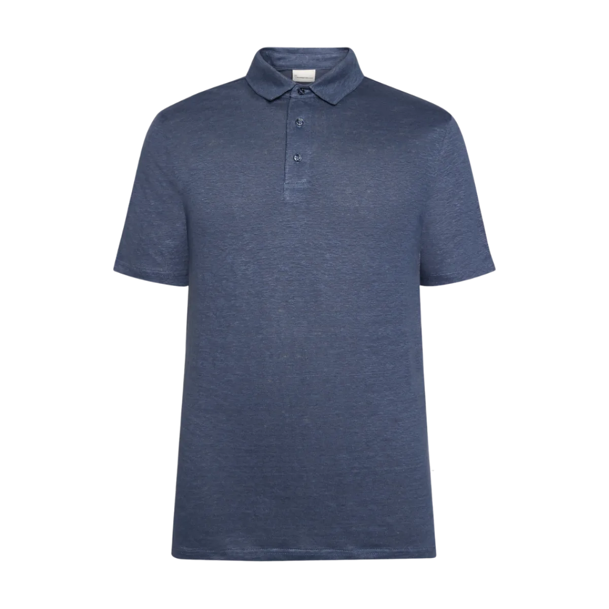 Hot Knowledge Cotton Apparel Linen polo - Vintage Indigo