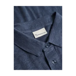 Hot Knowledge Cotton Apparel Linen polo - Vintage Indigo