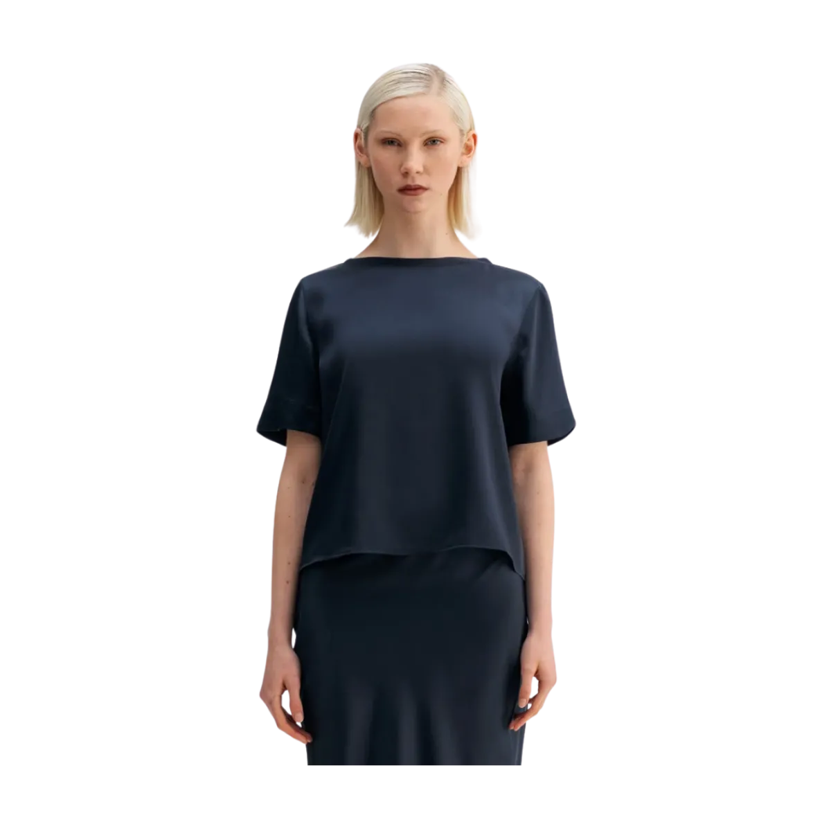 Clearance Ahlvar oa atin Tee - Bue Grey