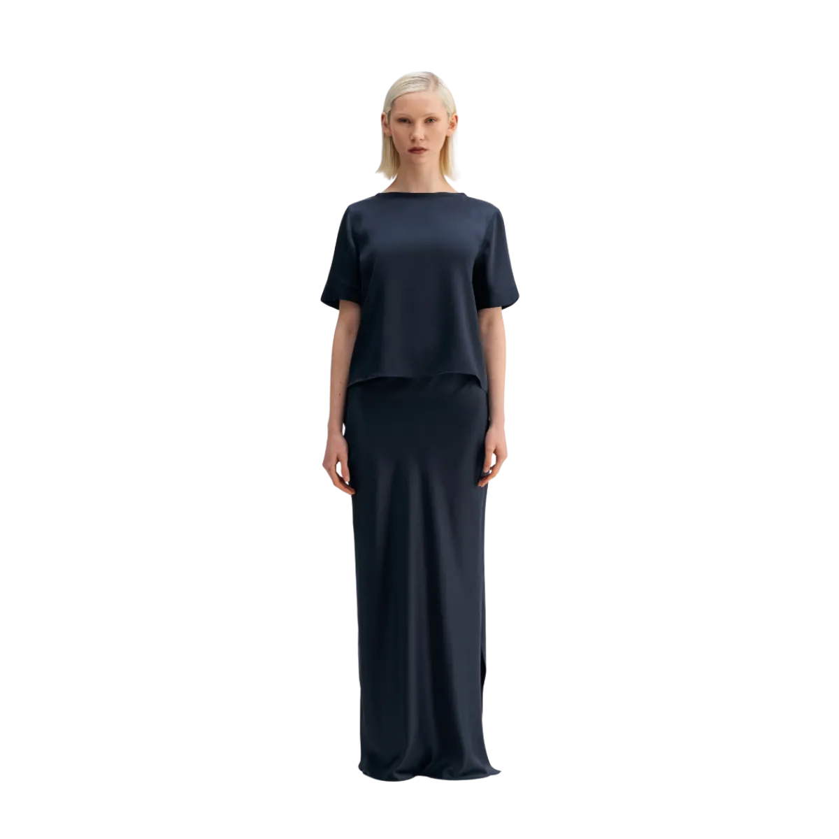 Clearance Ahlvar oa atin Tee - Bue Grey
