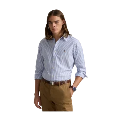 Best Polo Ralph Lauren ong eeve port hirt - Bue/White